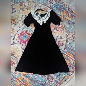 Jessica McClintock Gunne Sax Black Vintage Velvet Dress